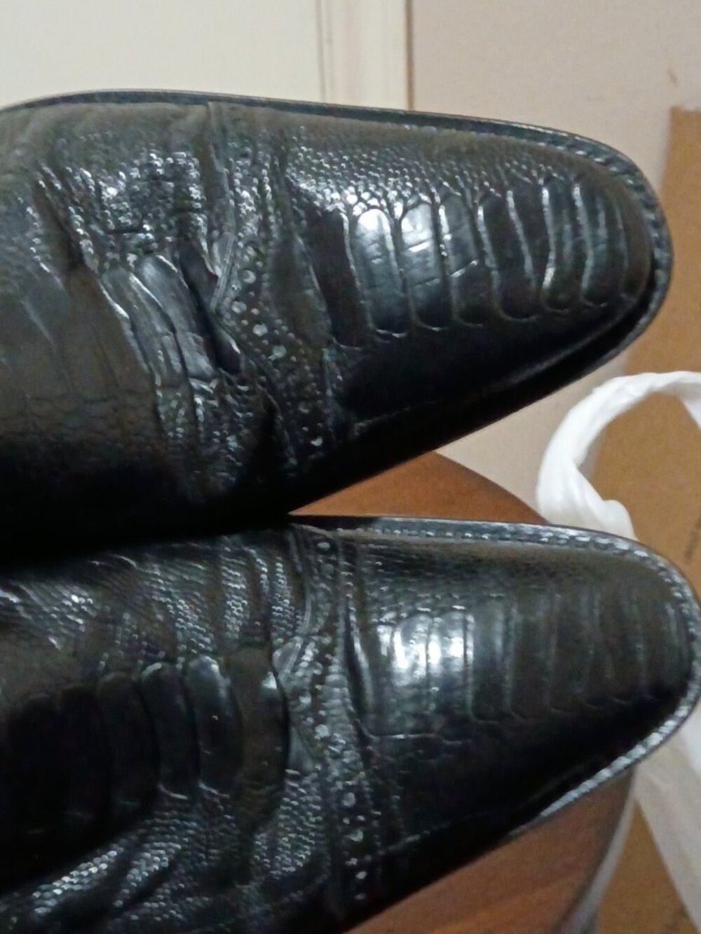 Belvedere Black Genuine Ostrich Leg Monk Strap Dress Shoes Size 12 - Picture 14 of 14